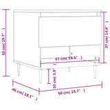 Tavolino da Salotto Nero 50x46x50 cm in Legno Multistrato