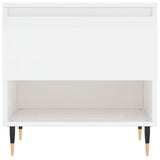 Tavolini Salotto 2pz Bianco Lucido 50x46x50cm Legno Multistrato