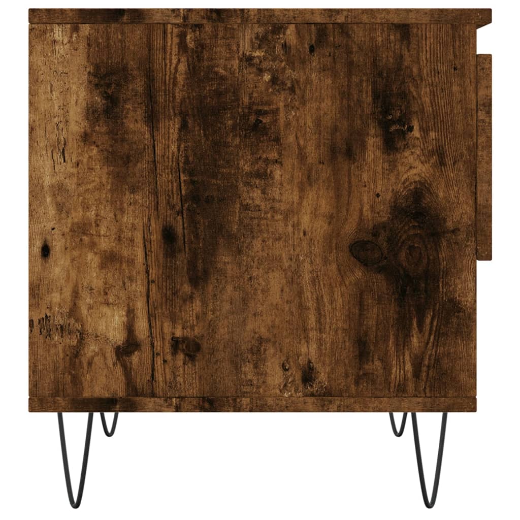 Tavolino da Salotto Rovere Fumo 50x46x50cm in Legno Multistrato