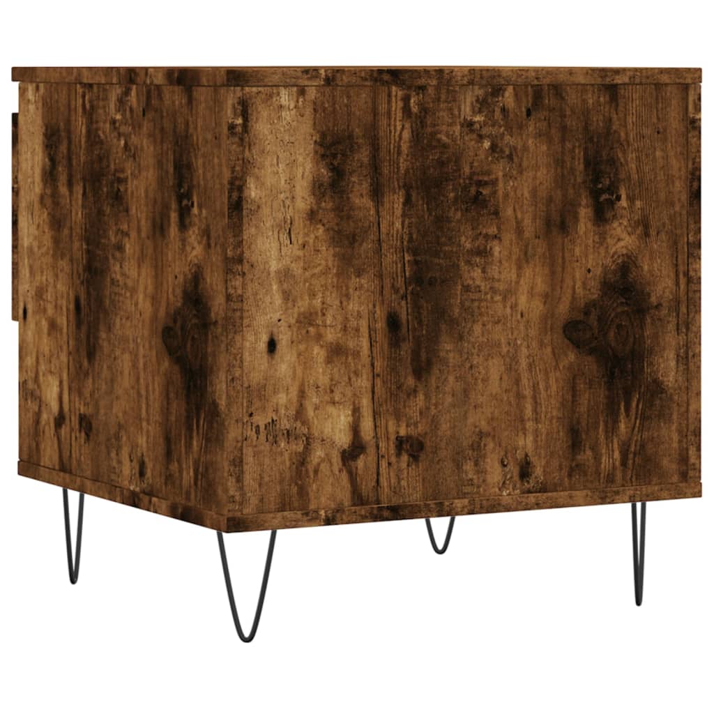 Tavolino da Salotto Rovere Fumo 50x46x50cm in Legno Multistrato