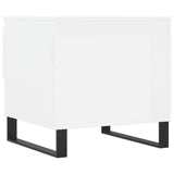 Tavolini Salotto 2pz Bianco Lucido 50x46x50cm Legno Multistrato