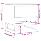 Tavolino Rovere Sonoma 50x46x50 cm in Legno Multistrato