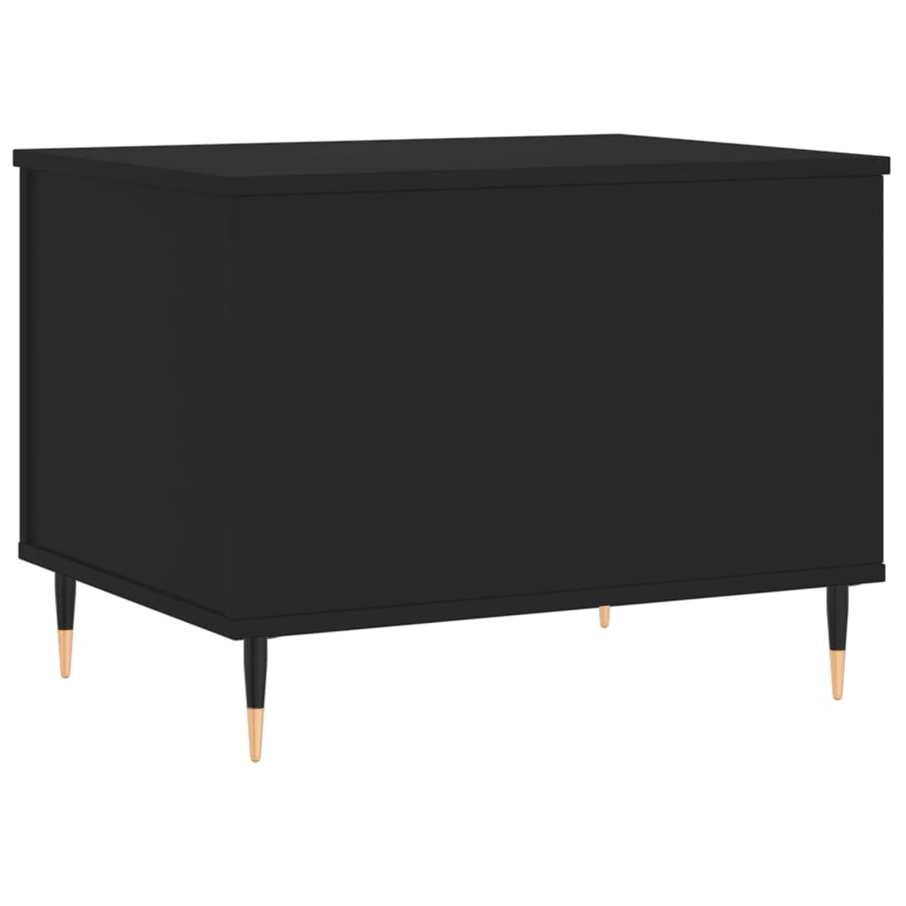 Tavolino da Salotto Nero 60x44,5x45 cm in Legno Multistrato