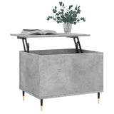 Tavolino Salotto Grigio Cemento 60x44,5x45 cm Legno Multistrato