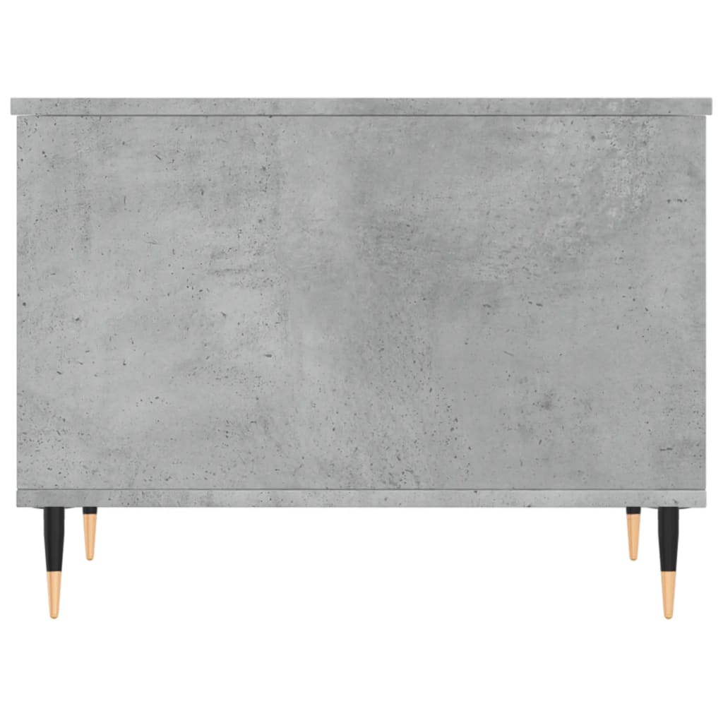 Tavolino Salotto Grigio Cemento 60x44,5x45 cm Legno Multistrato