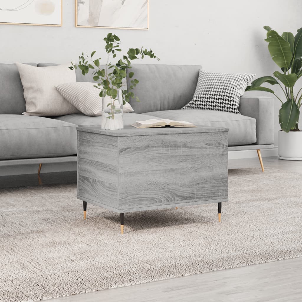 Tavolino Salotto Grigio Sonoma 60x44,5x45 cm Legno Multistrato