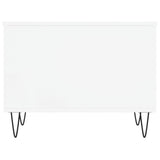 Tavolino da Salotto Bianco 60x44,5x45 cm in Legno Multistrato