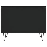 Tavolino da Salotto Nero 60x44,5x45 cm in Legno Multistrato