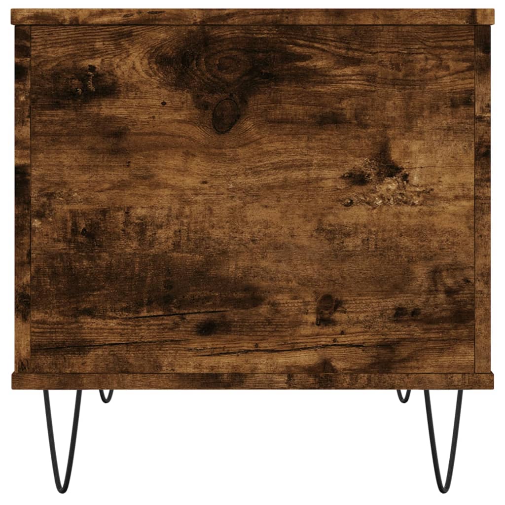 Tavolino da Salotto Rovere Fumo 60x44,5x45 cm Legno Multistrato