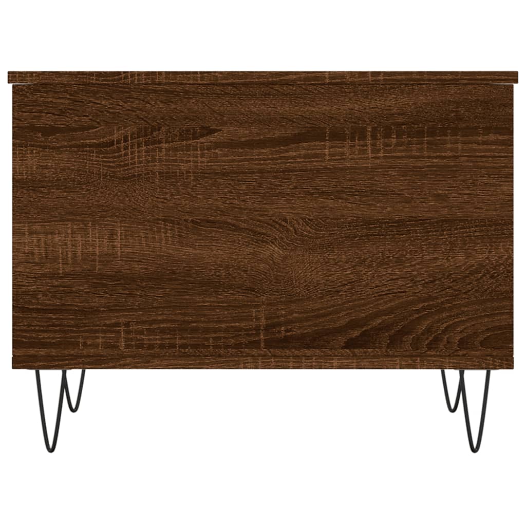 Tavolino Salotto Rovere Marrone 60x44,5x45 cm Legno Multistrato