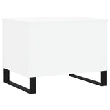 Tavolino da Salotto Bianco 60x44,5x45 cm in Legno Multistrato