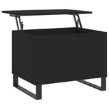 Tavolino da Salotto Nero 60x44,5x45 cm in Legno Multistrato