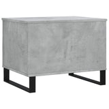 Tavolino Salotto Grigio Cemento 60x44,5x45 cm Legno Multistrato