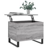 Tavolino Salotto Grigio Sonoma 60x44,5x45 cm Legno Multistrato