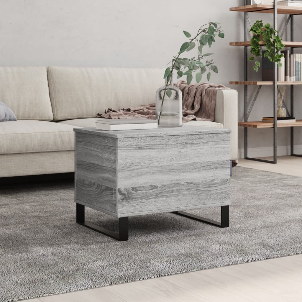 Tavolino Salotto Grigio Sonoma 60x44,5x45 cm Legno Multistrato