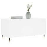 Tavolino da Salotto Bianco 90x44,5x45 cm in Legno Multistrato