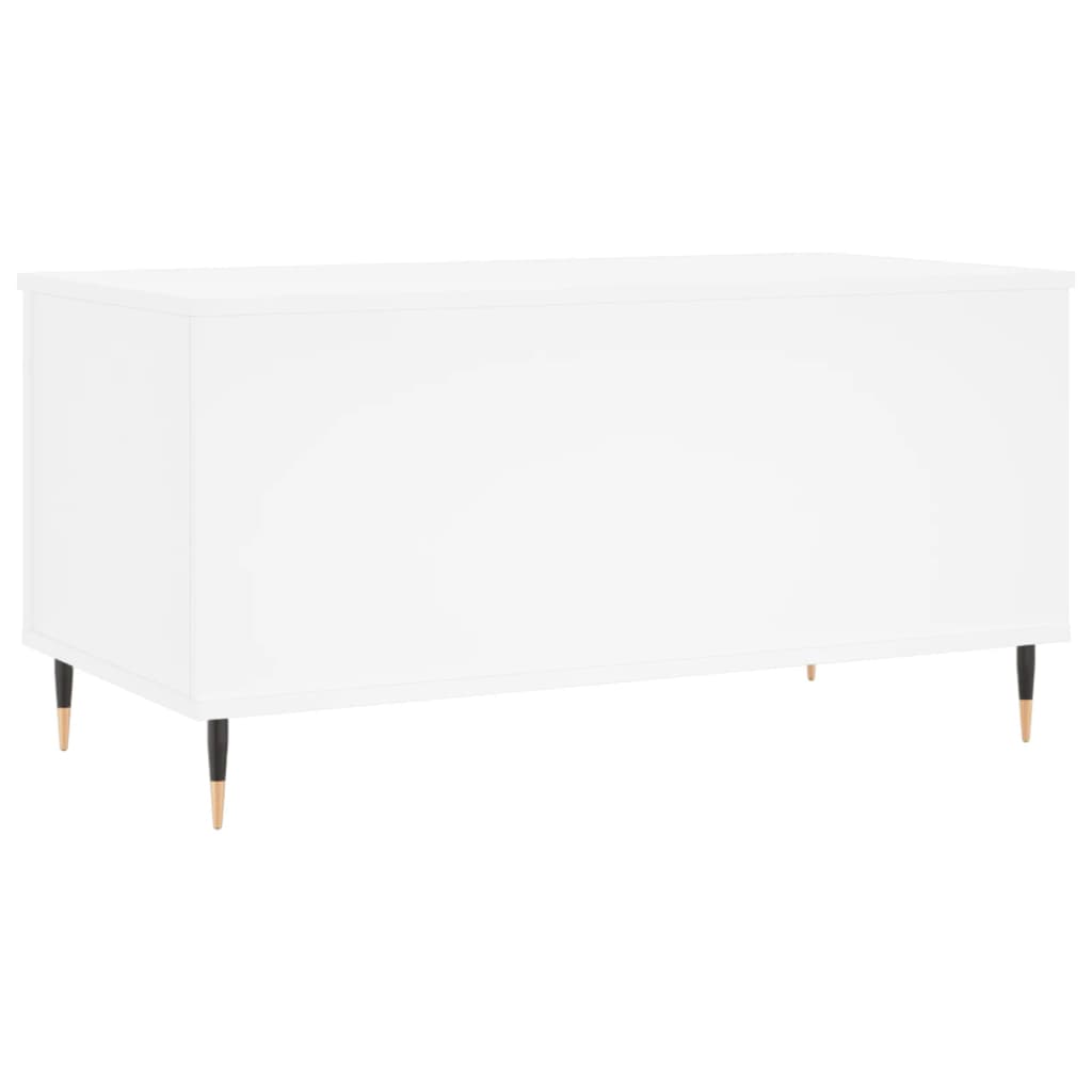 Tavolino da Salotto Bianco 90x44,5x45 cm in Legno Multistrato