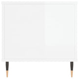 Tavolino Salotto Bianco Lucido 90x44,5x45 cm Legno Multistrato