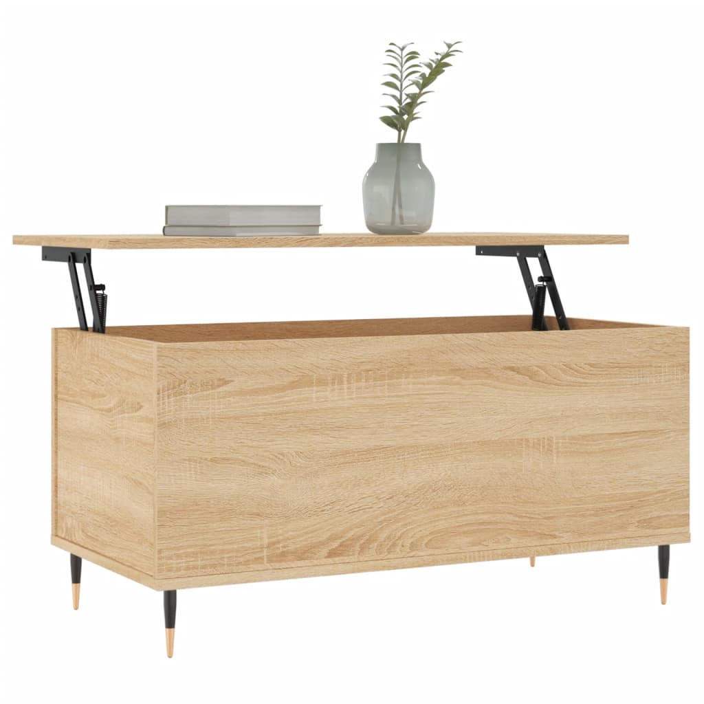 Tavolino Salotto Rovere Sonoma 90x44,5x45 cm Legno Multistrato