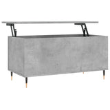 Tavolino Salotto Grigio Cemento 90x44,5x45 cm Legno Multistrato