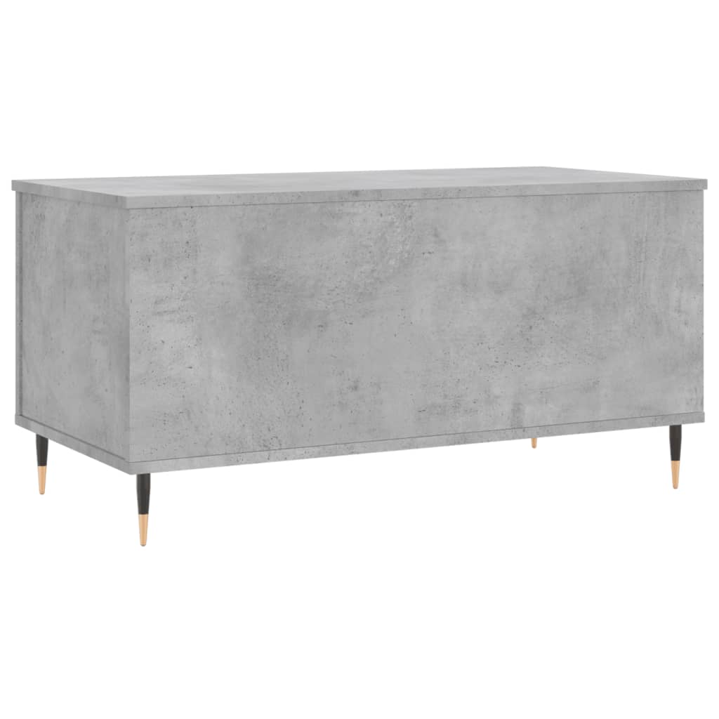 Tavolino Salotto Grigio Cemento 90x44,5x45 cm Legno Multistrato