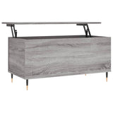 Tavolino Salotto Grigio Sonoma 90x44,5x45 cm Legno Multistrato