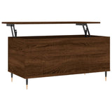 Tavolino Salotto Rovere Marrone 90x44,5x45 cm Legno Multistrato