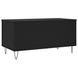 Tavolino da Salotto Nero 90x44,5x45 cm in Legno Multistrato