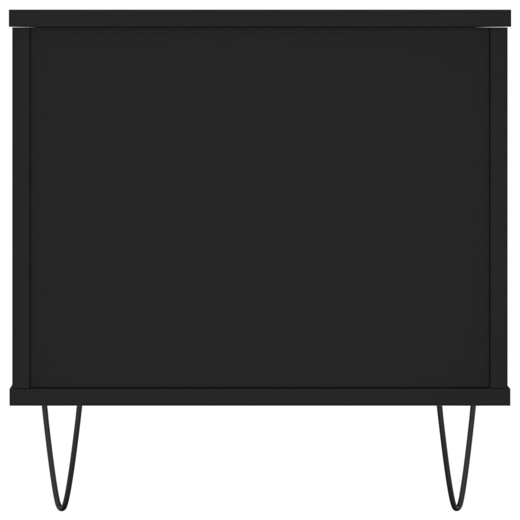 Tavolino da Salotto Nero 90x44,5x45 cm in Legno Multistrato