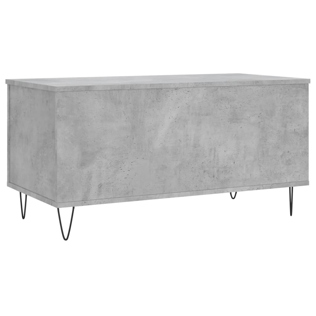 Tavolino Salotto Grigio Cemento 90x44,5x45 cm Legno Multistrato