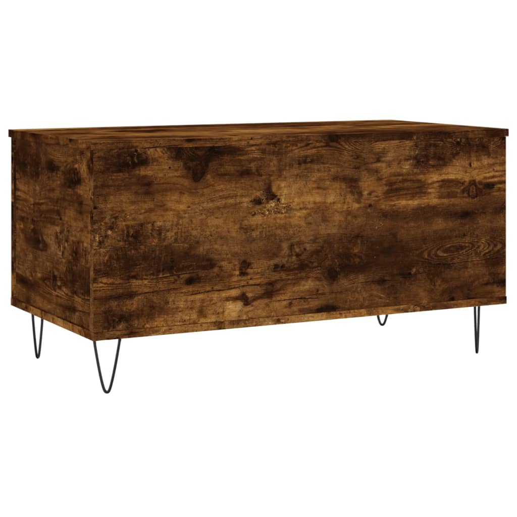 Tavolino da Salotto Rovere Fumo 90x44,5x45 cm Legno Multistrato