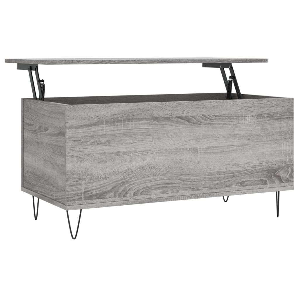 Tavolino Salotto Grigio Sonoma 90x44,5x45 cm Legno Multistrato