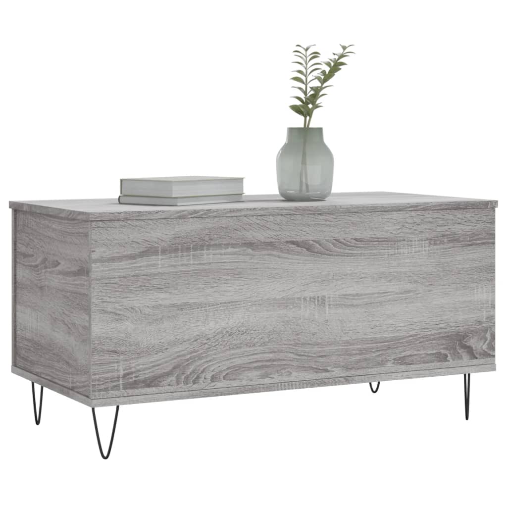 Tavolino Salotto Grigio Sonoma 90x44,5x45 cm Legno Multistrato