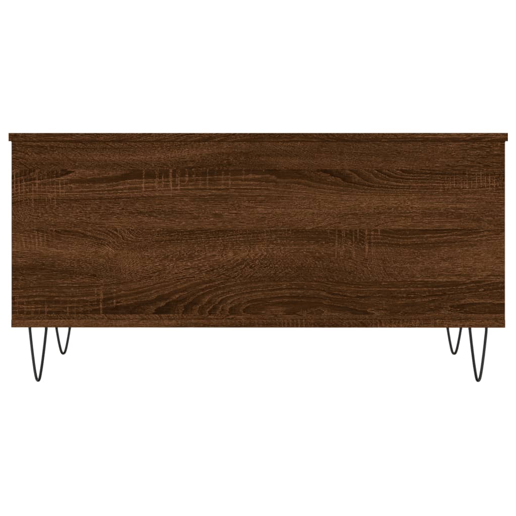 Tavolino Salotto Rovere Marrone 90x44,5x45 cm Legno Multistrato