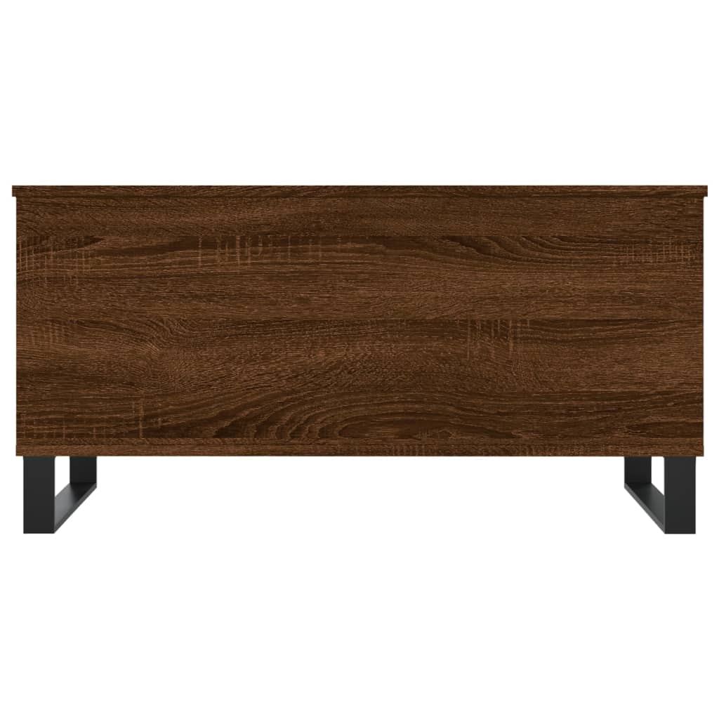 Tavolino Salotto Rovere Marrone 90x44,5x45 cm Legno Multistrato