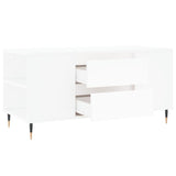 Tavolino da Salotto Bianco 102x44,5x50 cm in Legno Multistrato