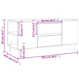 Tavolino da Salotto Bianco 102x44,5x50 cm in Legno Multistrato