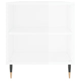 Tavolino Salotto Bianco Lucido 102x44,5x50 cm Legno Multistrato