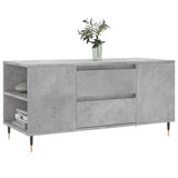 Tavolino Salotto Grigio Cemento 102x44,5x50cm Legno Multistrato