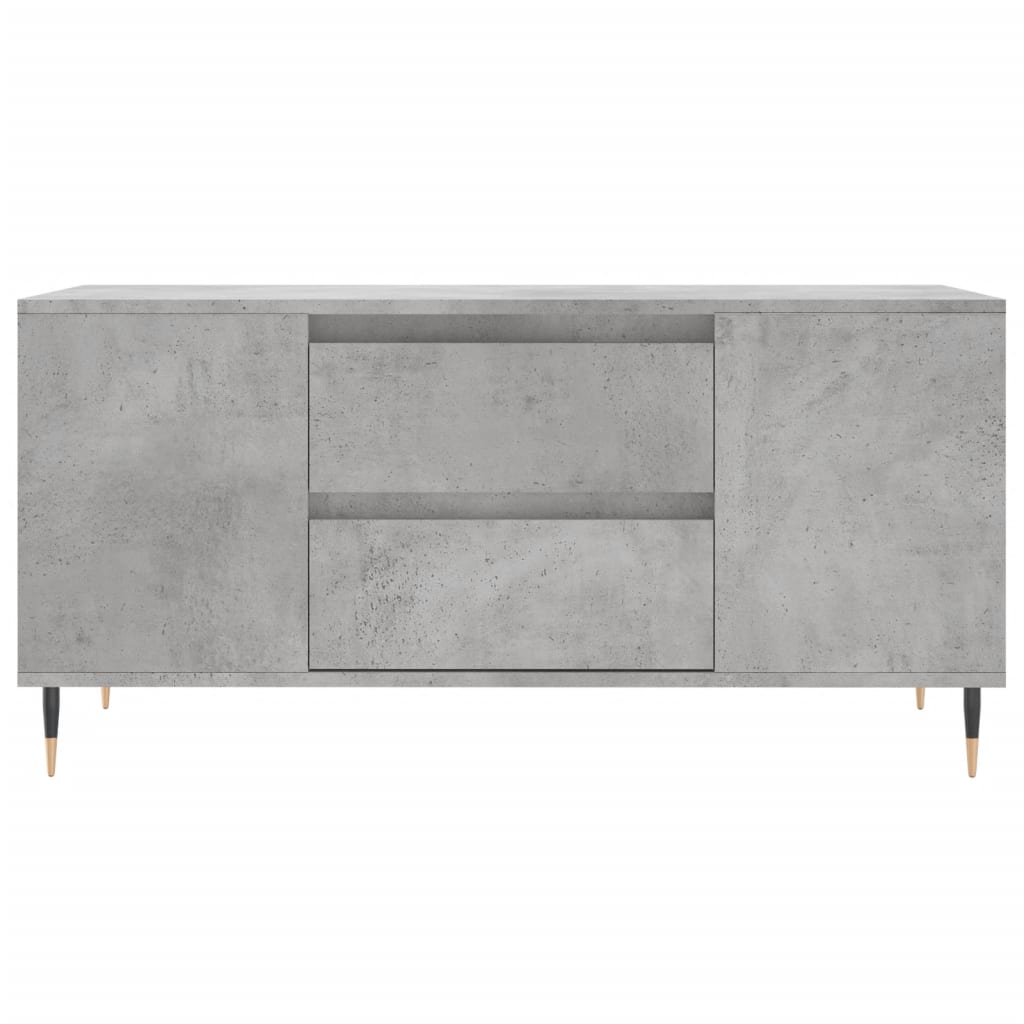 Tavolino Salotto Grigio Cemento 102x44,5x50cm Legno Multistrato