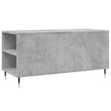 Tavolino Salotto Grigio Cemento 102x44,5x50cm Legno Multistrato