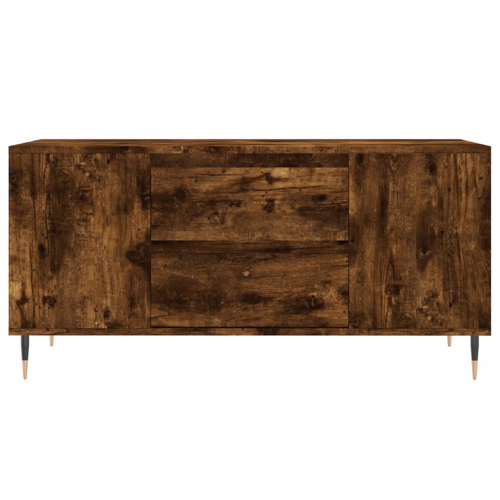 Tavolino da Salotto Rovere Fumo 102x44,5x50cm Legno Multistrato