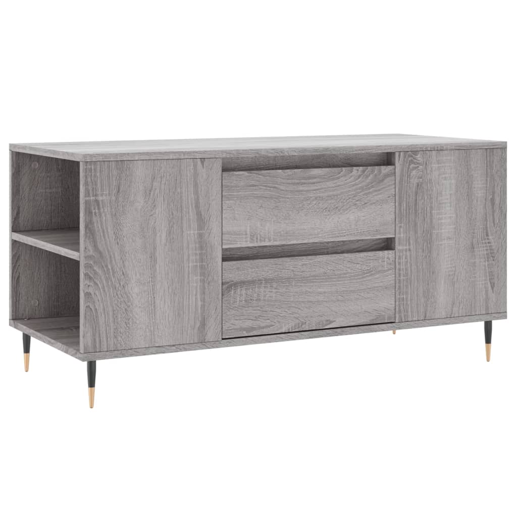 Tavolino Salotto Grigio Sonoma 102x44,5x50 cm Legno Multistrato