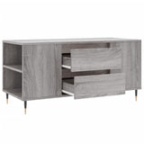 Tavolino Salotto Grigio Sonoma 102x44,5x50 cm Legno Multistrato