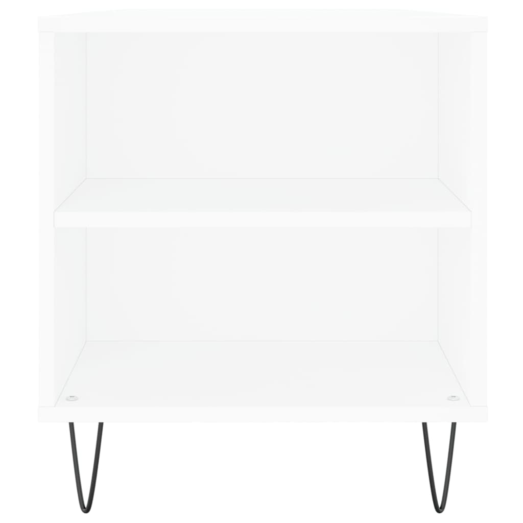 Tavolino da Salotto Bianco 102x44,5x50 cm in Legno Multistrato