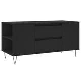 Tavolino da Salotto Nero 102x44,5x50 cm in Legno Multistrato