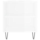 Tavolino Salotto Bianco Lucido 102x44,5x50 cm Legno Multistrato