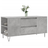 Tavolino Salotto Grigio Cemento 102x44,5x50cm Legno Multistrato