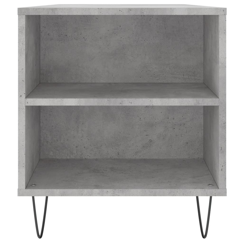 Tavolino Salotto Grigio Cemento 102x44,5x50cm Legno Multistrato