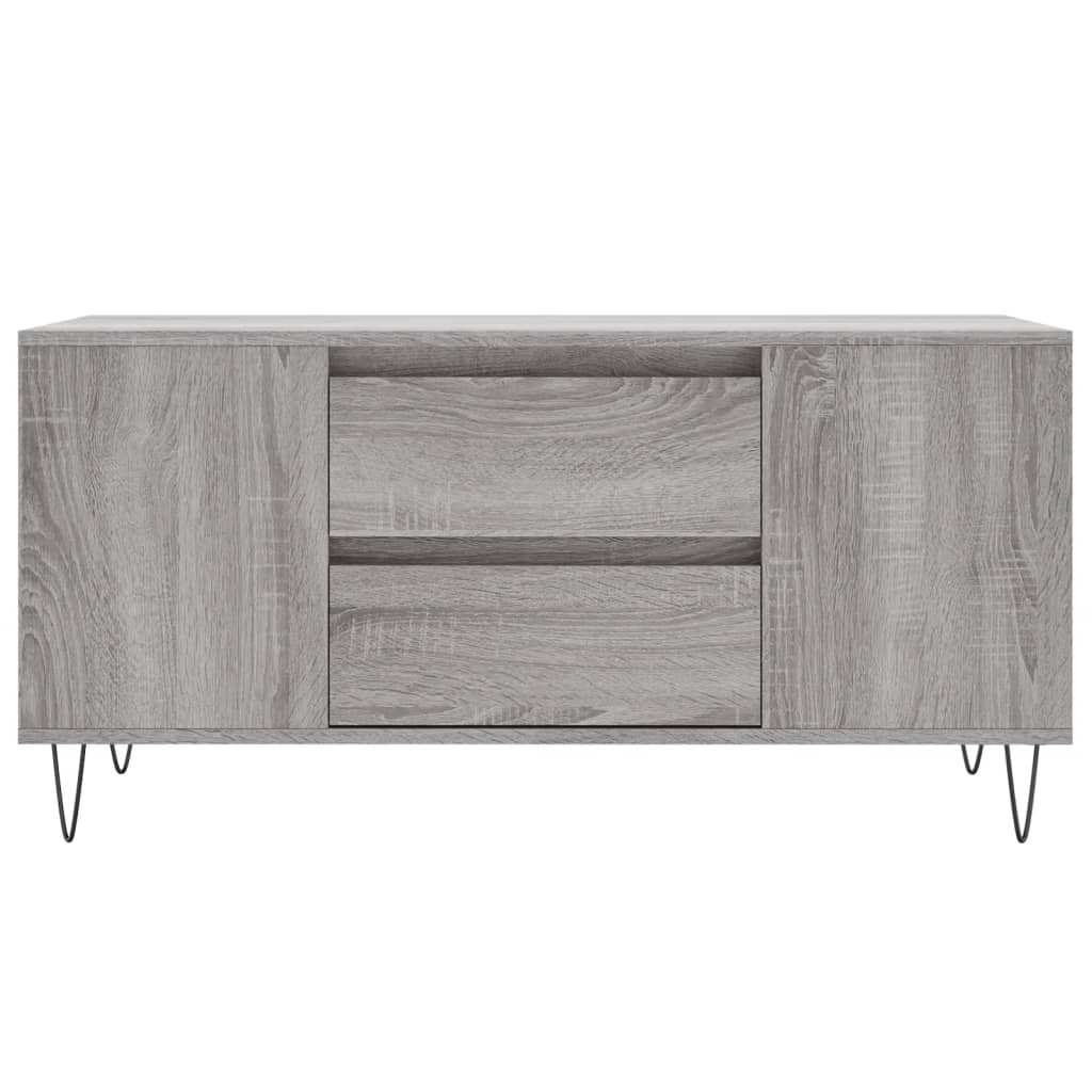 Tavolino Salotto Grigio Sonoma 102x44,5x50 cm Legno Multistrato